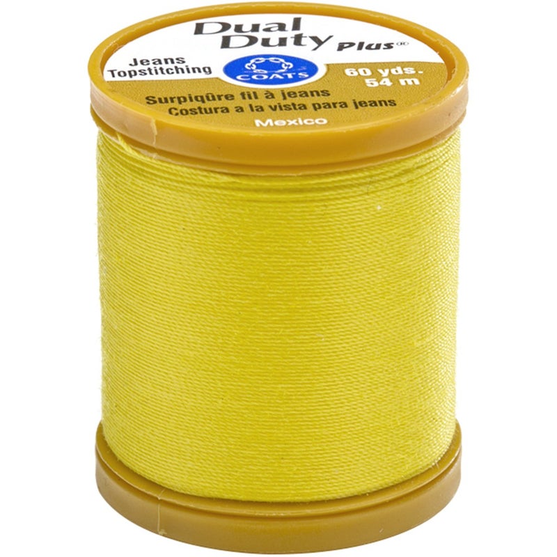 خيط كوتس S977-7260 ثنائي الاستخدام بلس للخياطة على الجينز والتطريز، لون ميموزا